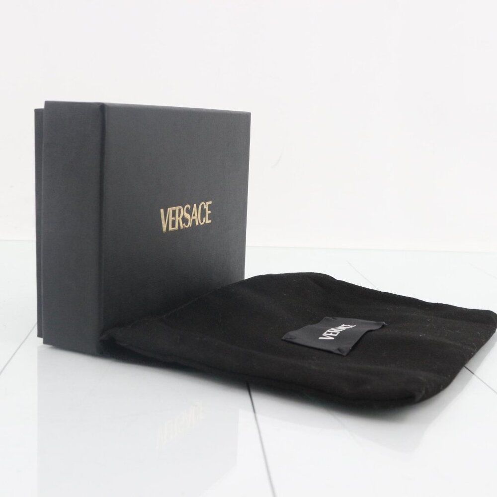 Versace Medusa Head Bifold Leather Wallet - Black & Gold - Picture 5 of 12
